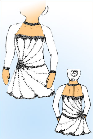 Evie competition ice skating dress, private commission